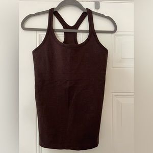 Lululemon Brown Ribbed Tank Size 8 EUC